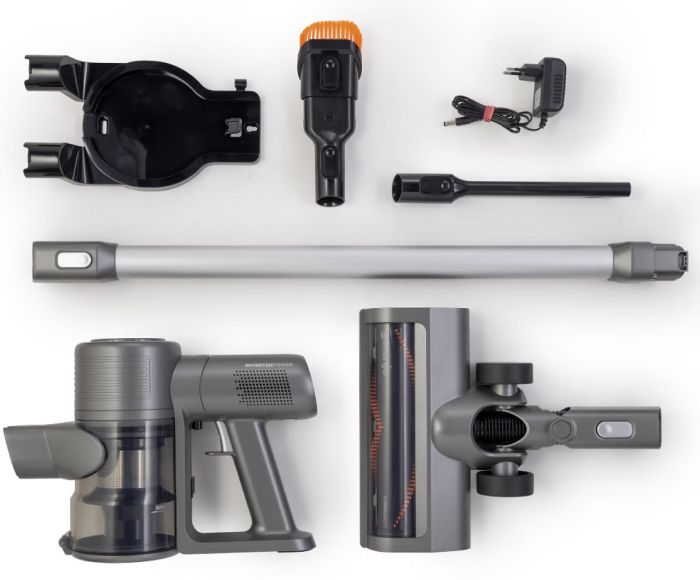 Пилосос Gorenje бездротовий, 95Вт, конт пил -0.5л, автон. робота до 60хв, HEPA, 2 в 1, підсвічування, індикатор, антрацит