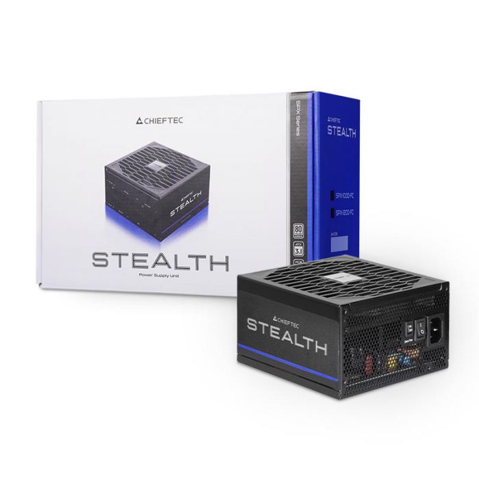 Блок живлення CHIEFTEC Stealth (1000W), >92%, 80+ Platinum, 135мм FDB, 1xMB 24pin(20+4), 2xCPU 8pin(4+4), 2xMolex, 10xSATA, 3xPCIe 8pin(6+2), 1xPCIe GEN5 16pin, Fully Modular