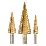 Свердло ступінчасте GRAPHITE TiN, 4x12/20/32мм, набір 3шт, 0.22кг