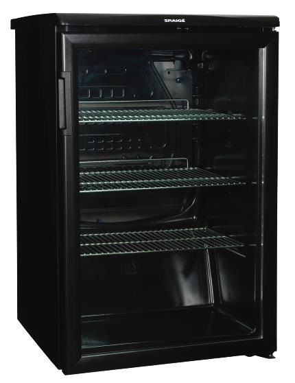 Холодильна вітрина Snaige, 85x56х60, 130л, полок - 3, зон - 1, бут-62, 1дв., ST, чорний