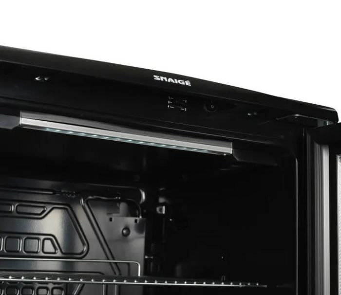 Холодильна вітрина Snaige, 85x56х60, 130л, полок - 3, зон - 1, бут-62, 1дв., ST, чорний