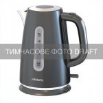 Електрочайник ARDESTO 1.7л, Strix, метал, підсвітка, матовий, чорний