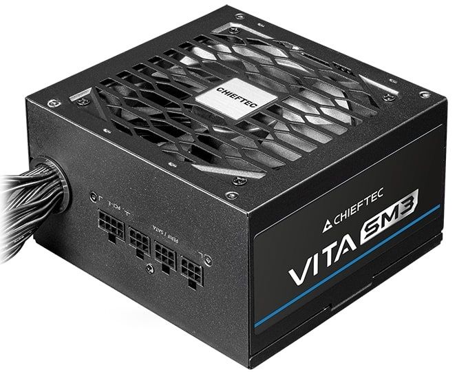 Блок живлення CHIEFTEC Vita SM3  (650W), >85%, 80+ Bronze, 120мм, 1xMB 24pin(20+4), 2xCPU 8pin(4+4), 3xMolex, 6xSATA, 2xPCIe 8pin(6+2), 1xPCIe GEN5 16pin, Modular