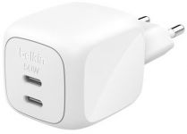 Зарядний пристрій мережевий Belkin 50Вт 2хUSB-С GAN PD PPS, білий