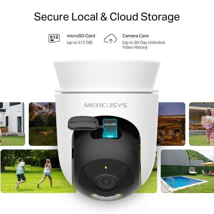 IP-Камера MERCUSYS MC510 3MP N300 microSD motion detection, зовнішня