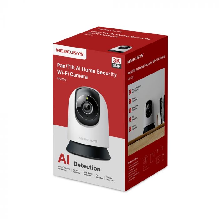 IP-Камера MERCUSYS MC230 5MP N300 microSD motion detection. AI