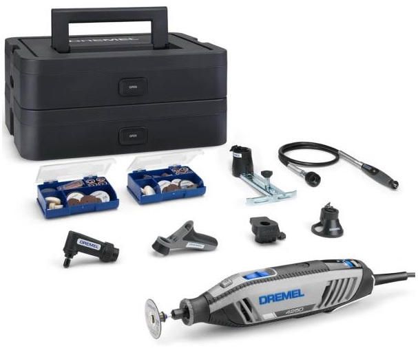 Шліфмашина шліфувально-гравірувальна Dremel 4250 6-128 Platinum+ 175В 5000-35000об/хв 128 насадок + 6 приставок 3.78кг