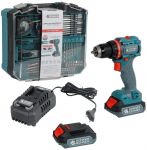 Шурупокрут-дриль ударний акумуляторний Konner&Sohnen KS ID20V-60 KIT 74 18В 1х2А·год 60Нм 0-450·0-1900об/хв LED-світло ЗП набір свердл і біт 74шт кейс 4.3кг