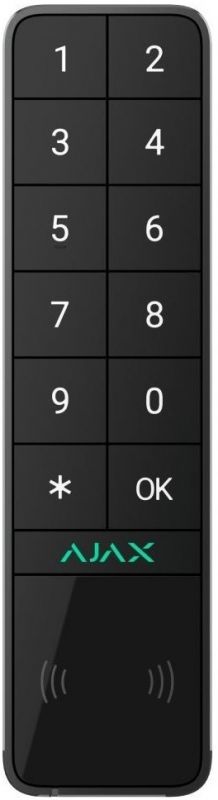 Бездротова зовнішня клавіатура Ajax KeyPad Outdoor Jeweller, чорна