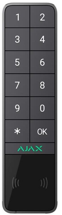 Бездротова зовнішня клавіатура Ajax KeyPad Outdoor Jeweller, графіт