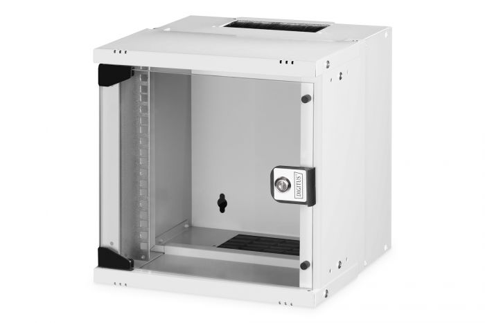 Шафа DIGITUS 10", 6U, SOHO PRO, скляні двері, 315x300 мм, 30кг максимально, сіра