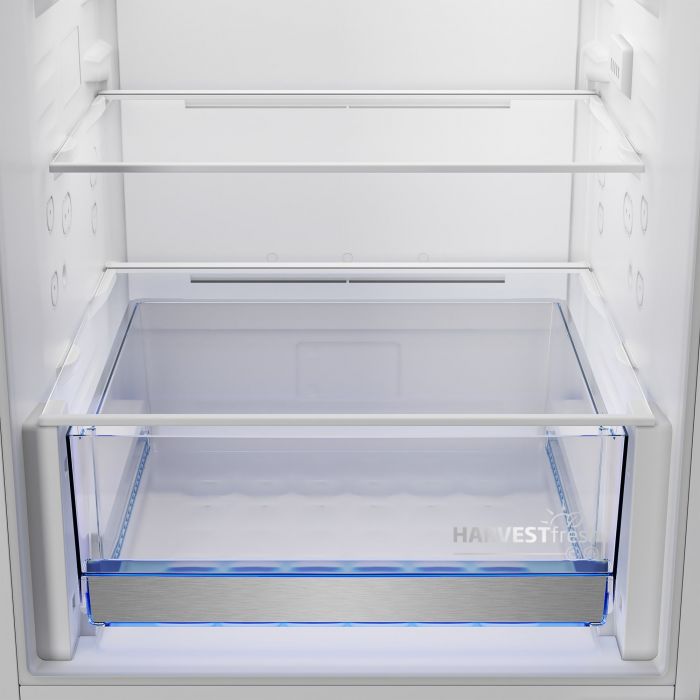 Холодильник Beko вбудований з нижн. мороз., 194x55x55, xолод.відд.-224л, мороз.відд.-76л, 2дв., D, NF, HarvestFresh, білий