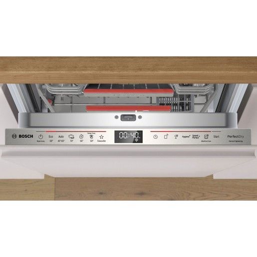 Посудомийна машина Bosch вбудована, 10компл., C, 45см, дисплей, 3й кошик, Zeolith, білий