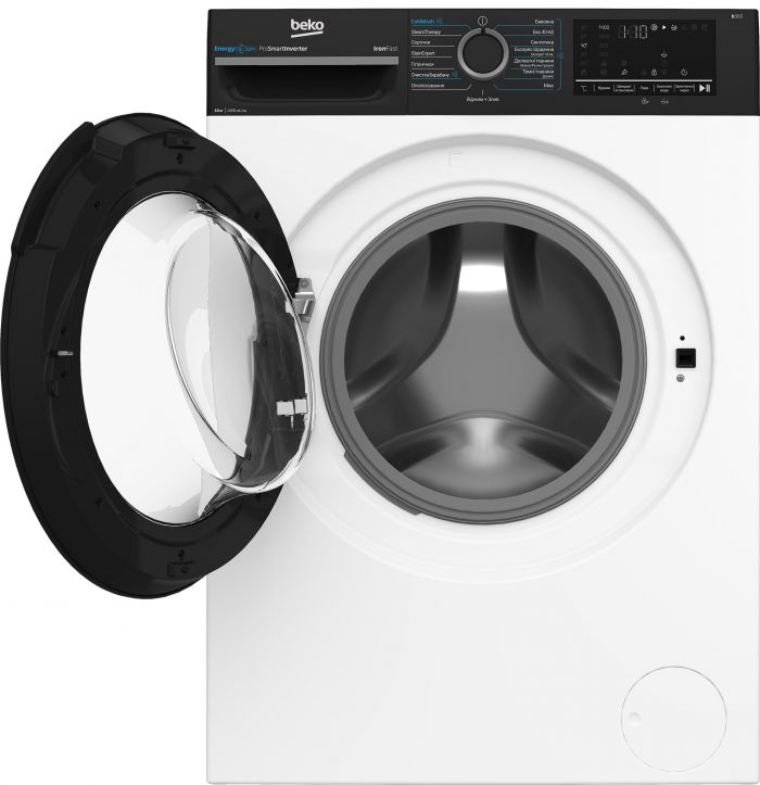 Пральна машина Beko фронтальна, 10кг, 1400, A, 58см, дисплей, інвертор, пара, білий