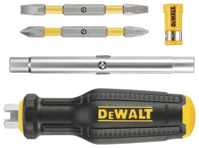 Викрутки DeWALT FULL FIT 6 Way, з бітами 2 шт, руків'я двокомпонентне, 75мм шт, SL, PH