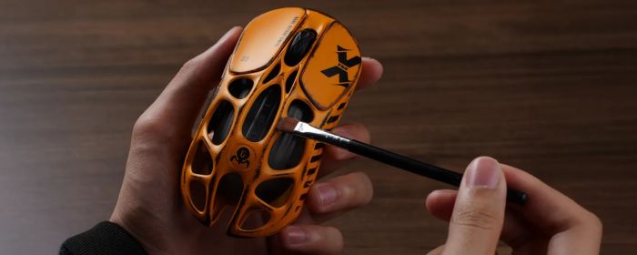 Миша GravaStar Mercury X, BT/WL/USB-A, RGB, Battle-Worn Yellow