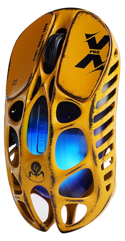 Миша GravaStar Mercury X, BT/WL/USB-A, RGB, Battle-Worn Yellow