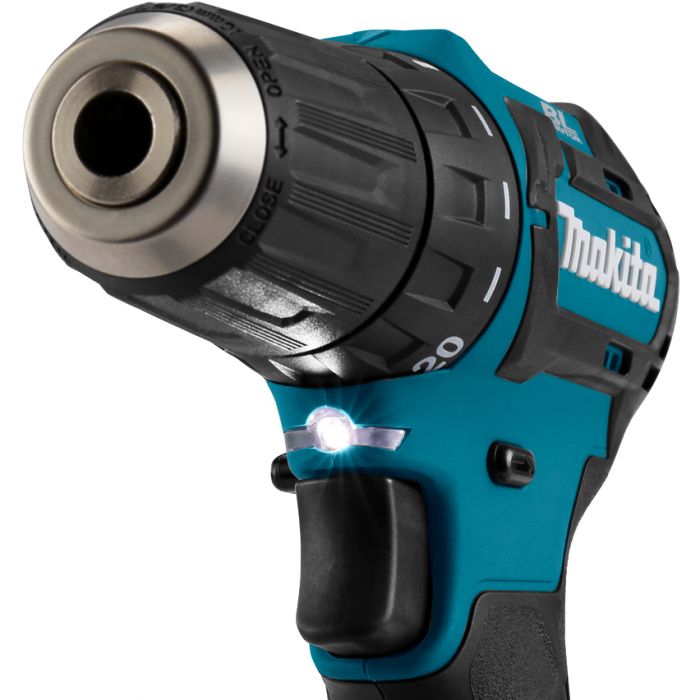 Шурупокрут-дриль акумуляторний Makita DF332DWYE 10.8В 2х1.5А·год 21·35Нм 0-450·0-1500об/хв ЗП кейс 0.86кг