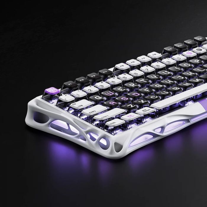 Клавіатура механічна GravaStar Mercury V75 80keys, Magnetic Jade Pro, 8K, USB-A, RGB, Mecha Gray