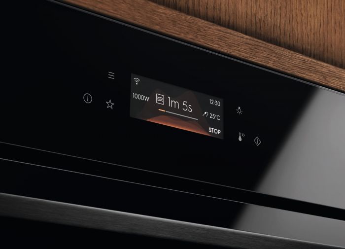 Духова шафа Electrolux електрична компактна, 44л, дисплей, конвекція, ф-ція мікрохвиль, чорний