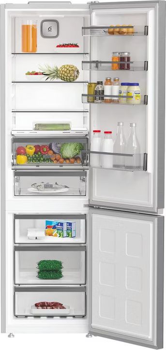 Холодильник Whirlpool з нижн. мороз., 186.5x60х66.3, холод.відд.-210л, мороз.відд.-104л, 2дв., А++, NF, дисплей, інв., зона нульова, нерж