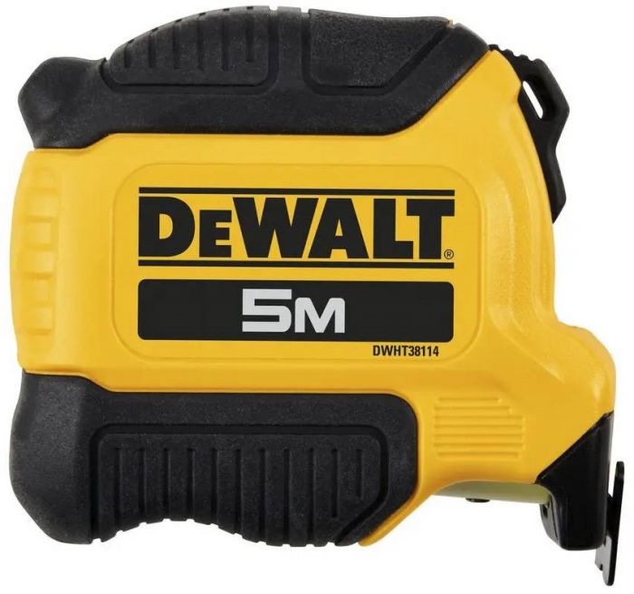Рулетка DeWALT COMPACT, 5мх28мм, з фіксатором змотування, АБС-пластик, магніт