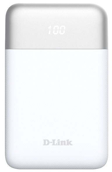 Акумулятор портативний літій-іонний Power Bank D-Link 10000мА*год 18Вт 1xUSB-A, 1xUSB-C, білий