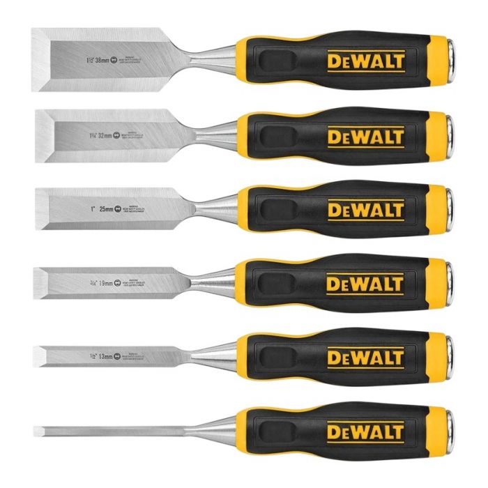 Стамеска DeWALT, 6-13-19-25-32-38мм, кейс набір 6шт