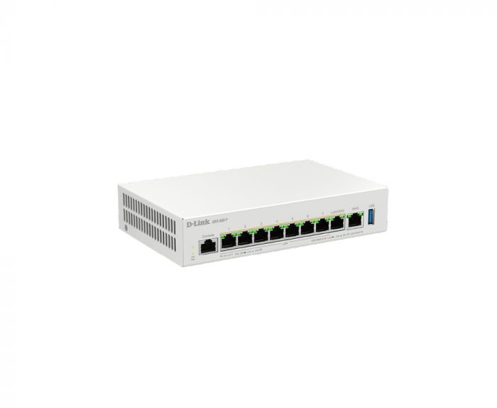 Мультисервiсний Маршрутизатор D-Link DBR-600-P, 7x2.5GE LAN PoE, 1x2.5GE LAN/WAN PoE, 1x2.5GE WAN, 1xUSB 3.0, 120Вт