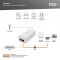 PoE-Інжектор DIGITUS PoE+ 802.3at, 10/100/1000 Mbps, Output max. 48V, 30W, білий