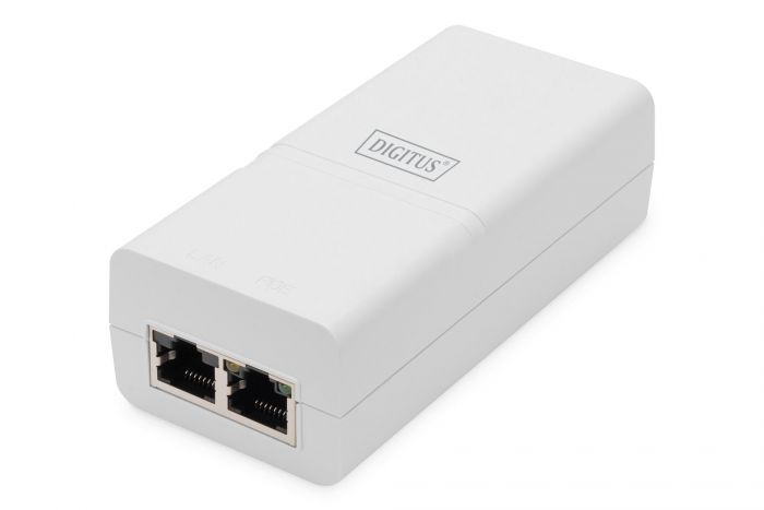PoE-Інжектор DIGITUS PoE+ 802.3at, 10/100/1000 Mbps, Output max. 48V, 30W, білий