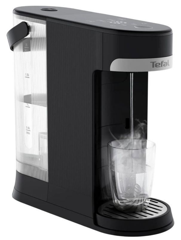 Електрочайник-диспенсер Tefal Instant Hot Water 2л, 5 темп.реж, миттєве нагрівання, сенc. управління, чорний