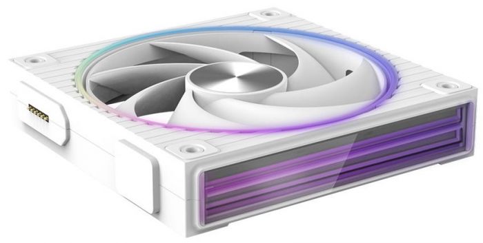 Корпусний вентилятор Zalman ZM-DF120  ARGB,  120мм, 800-2300rpm, 4pin, PWM, 3pin+5VARGB, 34,5dBa, POGO pin, Magnetic,  Reversed, білий