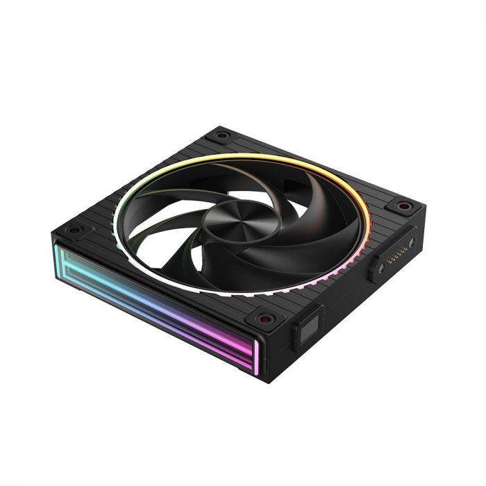 Корпусний вентилятор Zalman ZM-DF120  ARGB,  120мм, 800-2300rpm, 4pin, PWM, 3pin+5VARGB, 34,5dBa, POGO pin, Magnetic,  Reversed, чорний