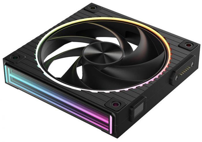 Корпусний вентилятор Zalman ZM-DF120  ARGB,  120мм, 800-2300rpm, 4pin, PWM, 3pin+5VARGB, 34,5dBa, POGO pin, Magnetic,  Reversed, чорний