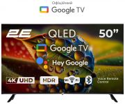 Телевізор 50" 2E QLED 4K 60Hz Smart Google TV Black