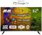 Телевізор 32" 2E LED HD 60Hz Smart Google TV Black