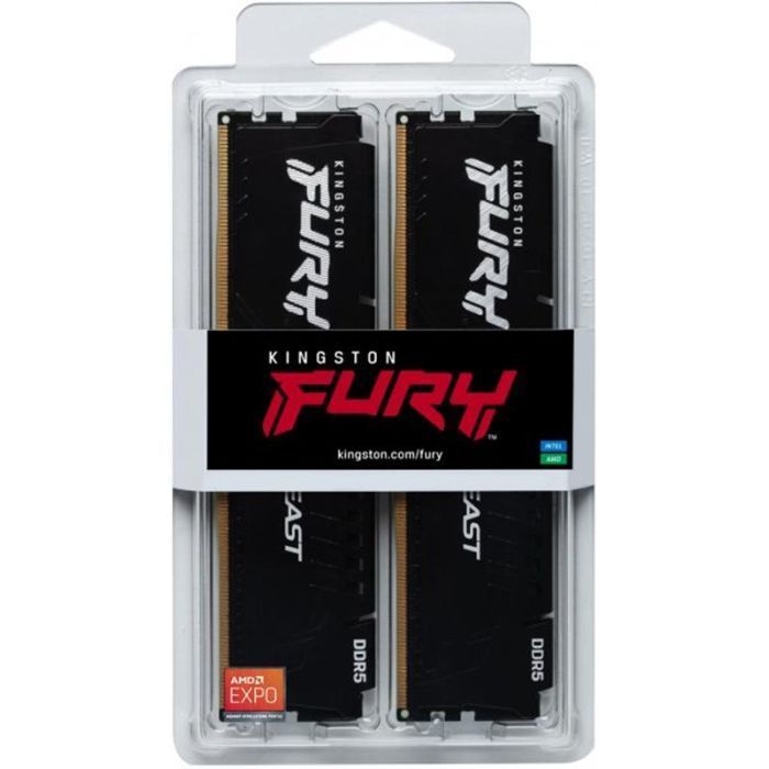Пам'ять ПК Kingston DDR5 64GB KIT (32GBx2) 5600 FURY Beast
