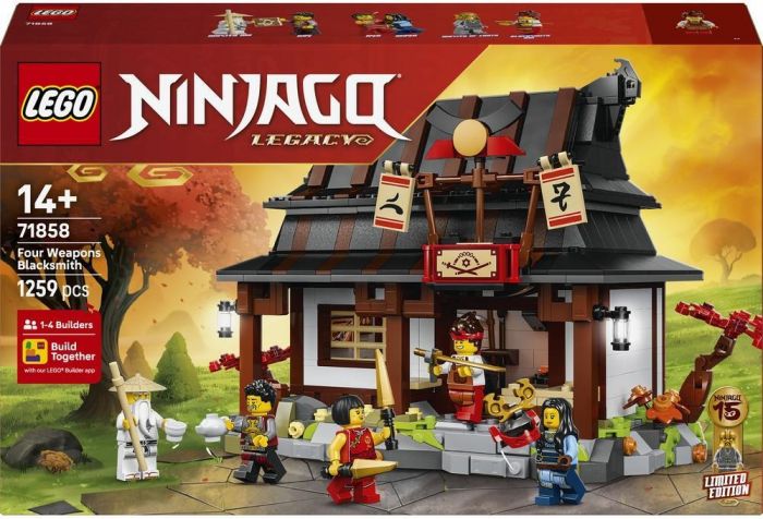 Конструктор LEGO Ninjago Ковальня «Чотири зброї». 15-та річниця