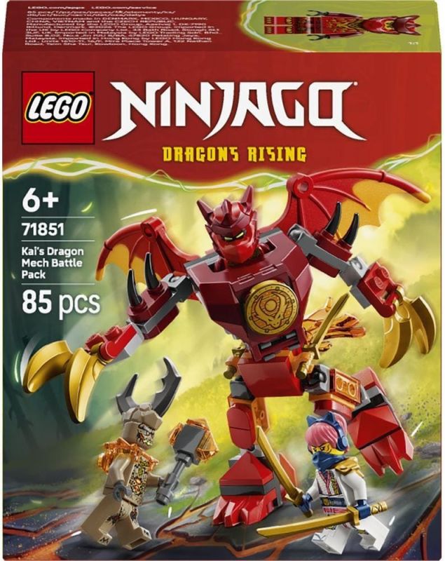 Конструктор LEGO Ninjago Бойовий набір робота Дракона Кая