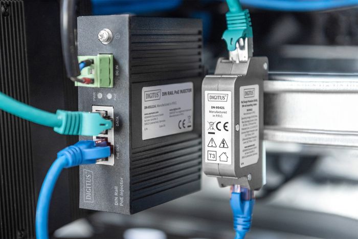 Обмежувач перенапруги DIGITUS PoE (RJ45), монтаж на DIN-рейку, внутрішній