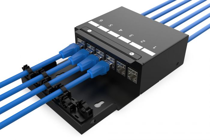 З'єднувальна коробка DIGITUS 6 портів Keystone