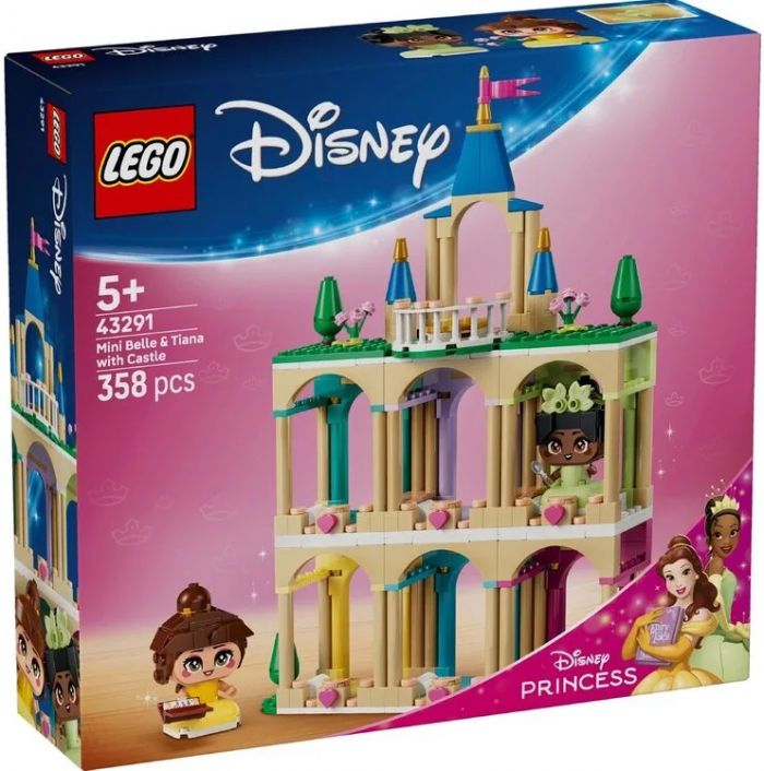 Конструктор LEGO Disney Princess Мініпринцеси Бель і Тіана з замком