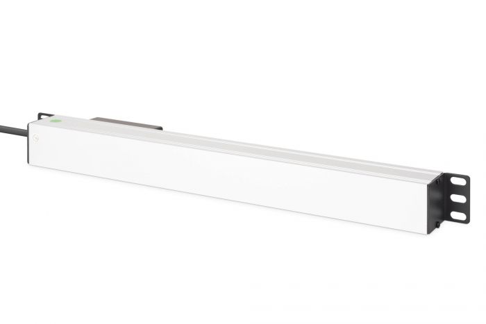 Пристрій розподілу електроживлення DIGITUS 1U, 7xSchuko, 16A, 250V, автомат, вилка Schuko