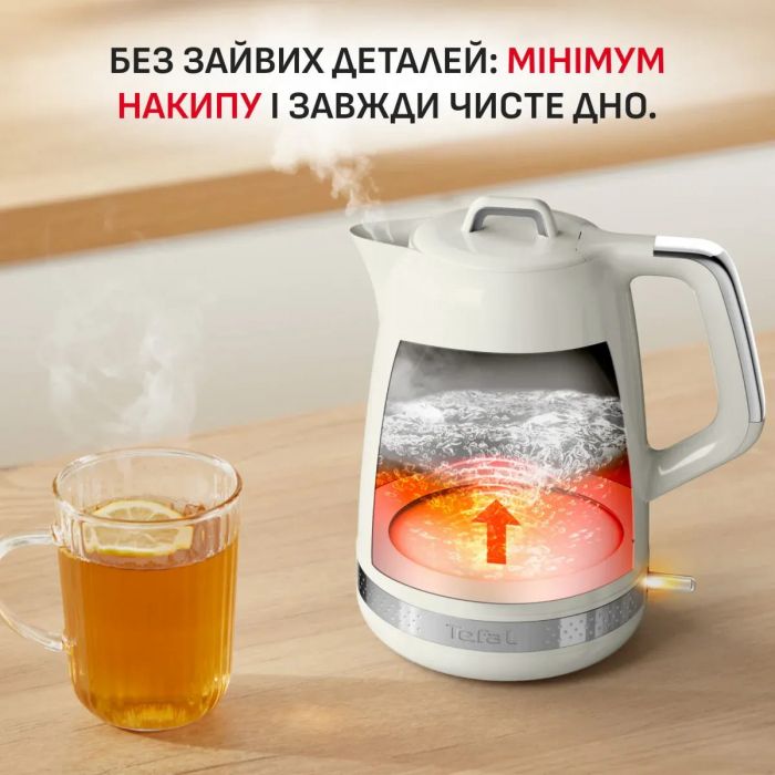 Електрочайник Tefal Soleil+ 1.7л, Strix, пластик, бежевий