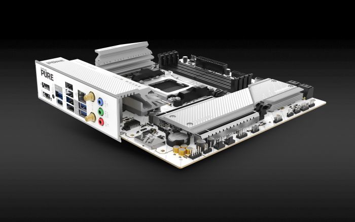 SAPPHIRE Motherboard PURE B850M WIFI sAM5 B850 4xDDR5 M.2 HDMI DP WiFi BT mATX білий