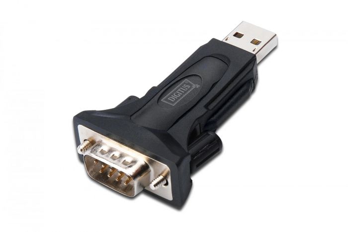Адаптер DIGITUS USB 2.0 to RS232, RS485 incl., чорний
