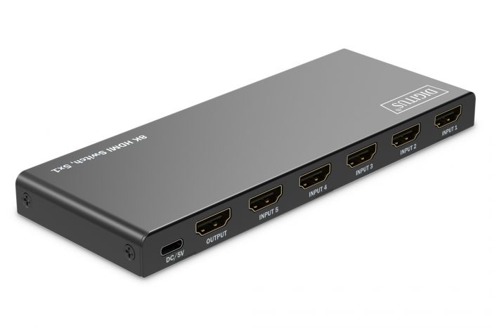 Відеокомутатор DIGITUS UHD HDMI (INx5 - OUTx1), 8K