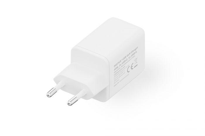 Зарядний пристрій DIGITUS GaN 1хUSB-C, 1хUSB-A, 45W