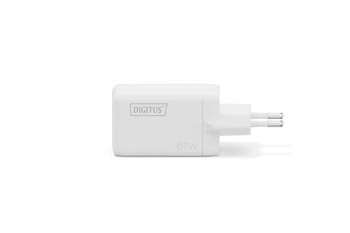 Зарядний пристрій DIGITUS GaN 2хUSB-C, 1хUSB-A, 67W